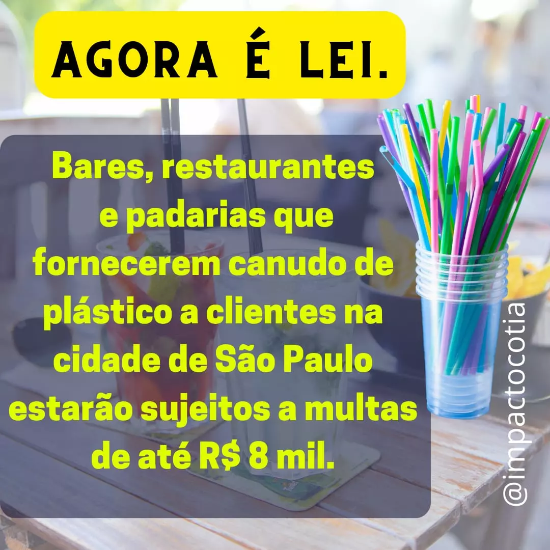 Bar que usar canudo de plástico em SP agora pode levar multa de até R$ 8 mil